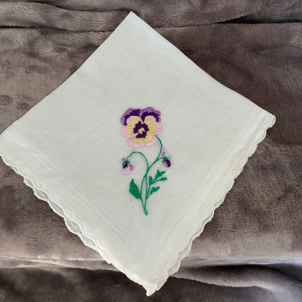 1950s Woman’s Embroidered Handkerchief